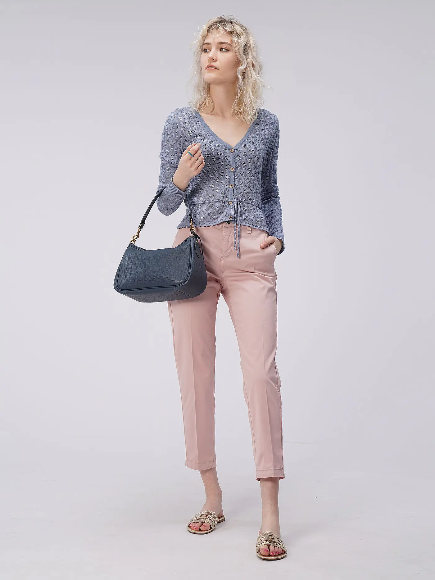COACH | Ledertasche - Umhängetasche CARY | dunkelblau